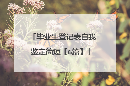 毕业生登记表自我鉴定简短【6篇】