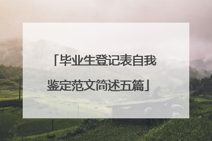 毕业生登记表自我鉴定范文简述五篇