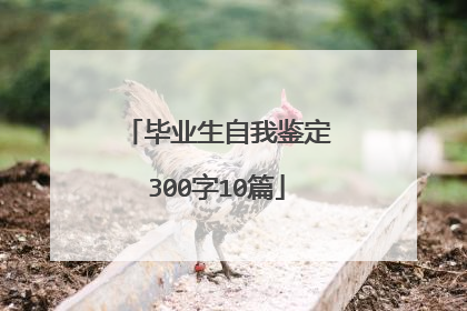 毕业生自我鉴定300字10篇