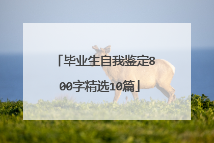 毕业生自我鉴定800字精选10篇