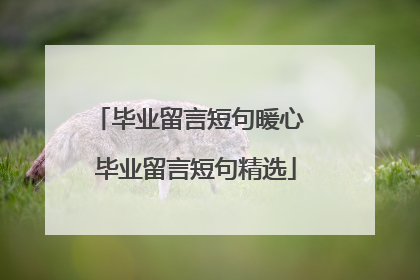 毕业留言短句暖心 毕业留言短句精选