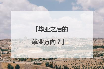 毕业之后的就业方向?