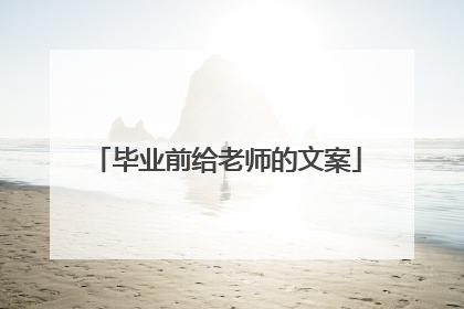 毕业前给老师的文案