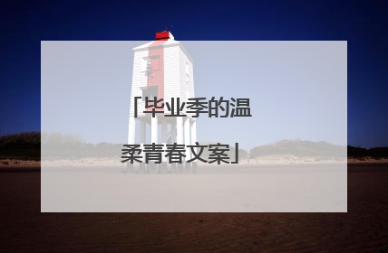 毕业季的温柔青春文案