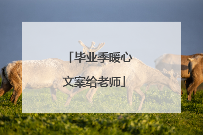 毕业季暖心文案给老师