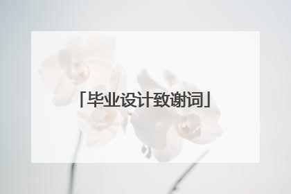 毕业设计致谢词