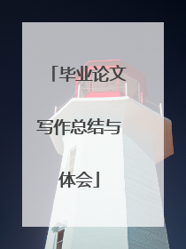 毕业论文写作总结与体会