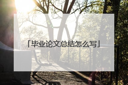 毕业论文总结怎么写