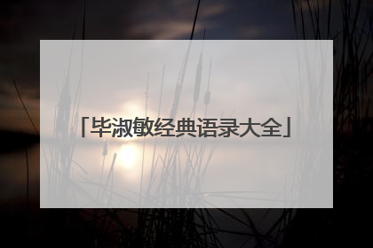 毕淑敏经典语录大全