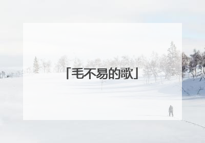 毛不易的歌