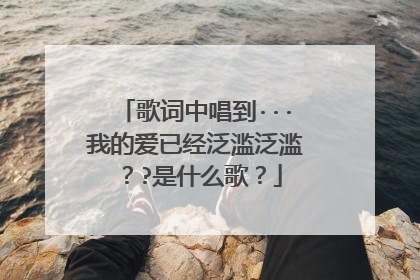 歌词中唱到···我的爱已经泛滥泛滥？?是什么歌？