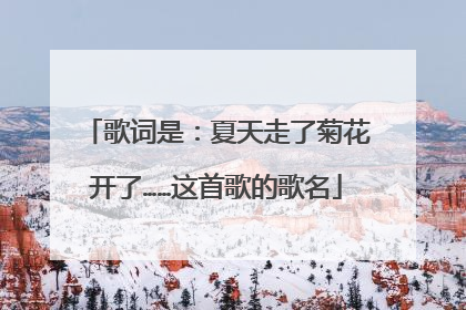 歌词是:夏天走了菊花开了……这首歌的歌名