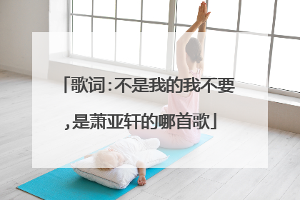 歌词:不是我的我不要,是萧亚轩的哪首歌