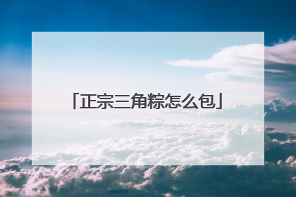 正宗三角粽怎么包
