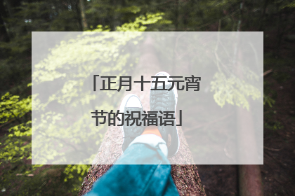 正月十五元宵节的祝福语