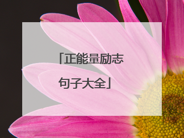 正能量励志句子大全