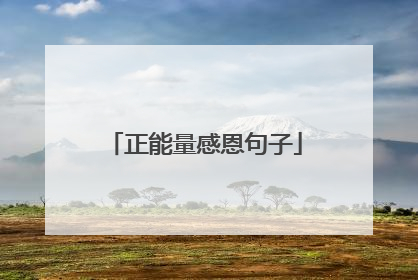 正能量感恩句子