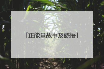正能量故事及感悟