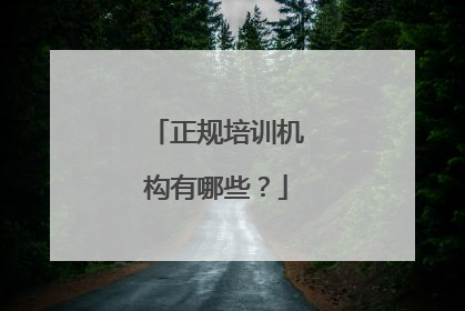 正规培训机构有哪些？