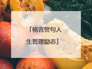 格言警句人生哲理励志