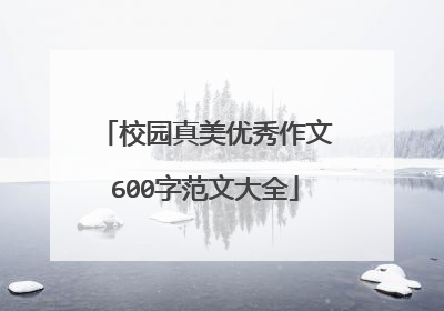 校园真美优秀作文600字范文大全