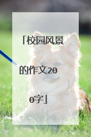 校园风景的作文200字