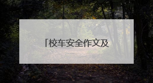 校车安全作文及素材：别让正宁校车的悲剧重演