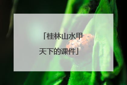 桂林山水甲天下的课件