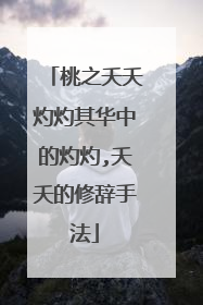 桃之夭夭灼灼其华中的灼灼,夭夭的修辞手法
