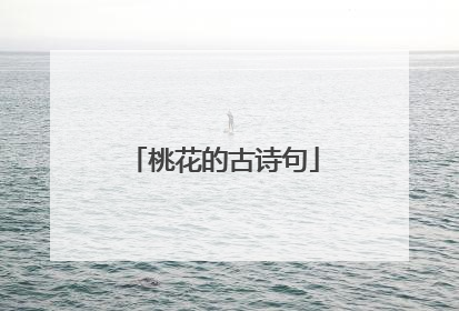桃花的古诗句