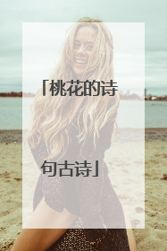 桃花的诗句古诗