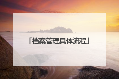 档案管理具体流程