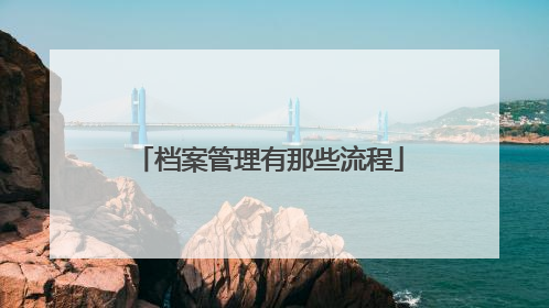 档案管理有那些流程