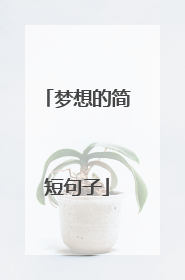 梦想的简短句子