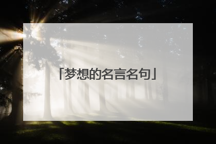 梦想的名言名句