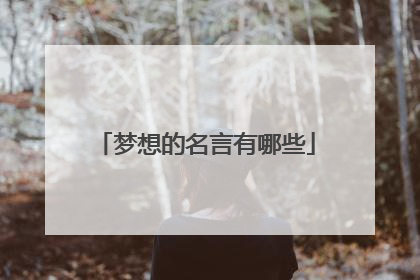 梦想的名言有哪些