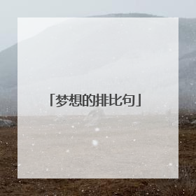 梦想的排比句