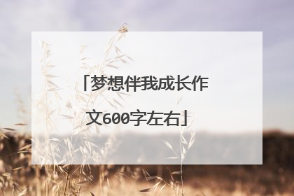 梦想伴我成长作文600字左右