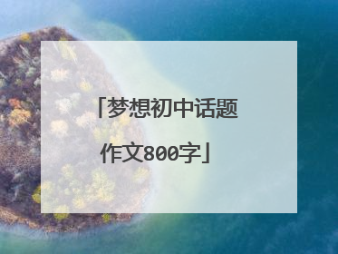 梦想初中话题作文800字