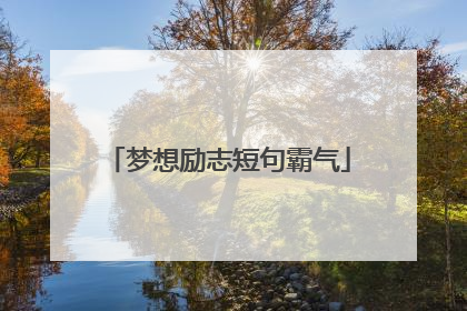 梦想励志短句霸气