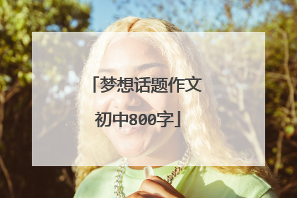 梦想话题作文初中800字