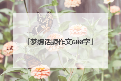 梦想话题作文600字