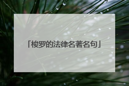 梭罗的法律名著名句