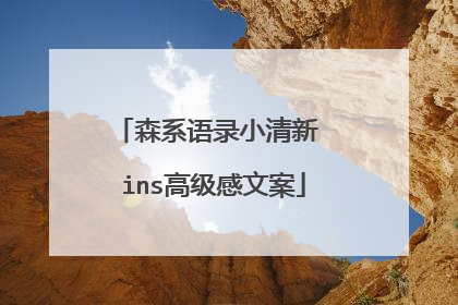 森系语录小清新 ins高级感文案