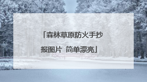 森林草原防火手抄报图片 简单漂亮