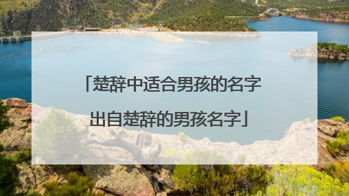 楚辞中适合男孩的名字 出自楚辞的男孩名字