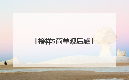 榜样5简单观后感