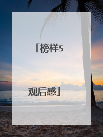 榜样5观后感