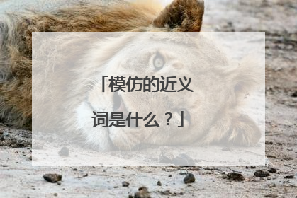 模仿的近义词是什么？