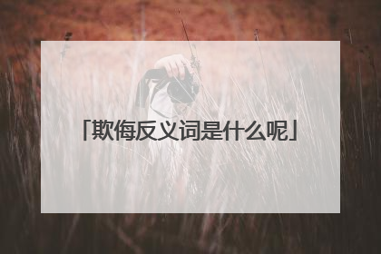 欺侮反义词是什么呢